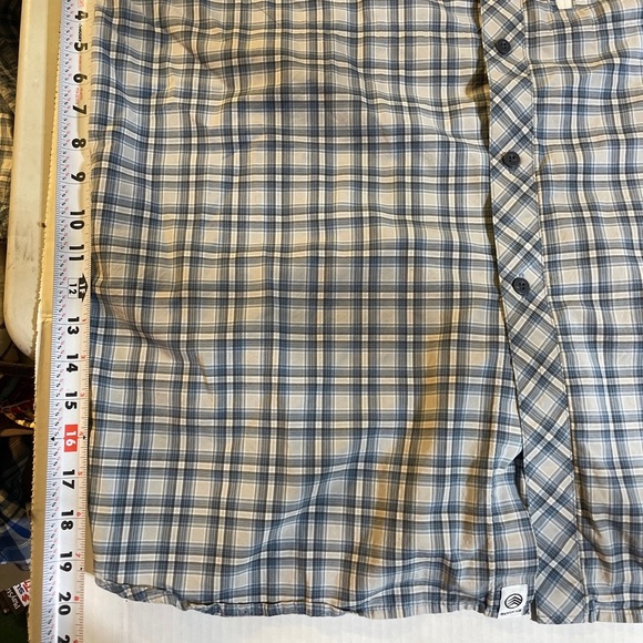 Solaris Men's Long-Sleeve Plaid Blue Gray Shirt XL - Picture 7 of 7